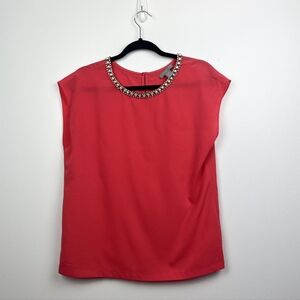 Saint Tropez West Coral Embellished Women's Blouse